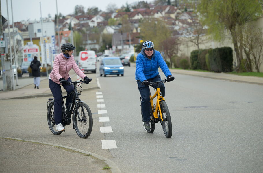 Probefahrt mit dem velotraum-Elektriker und dem Finder
